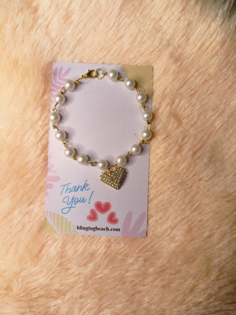 Heart pearl bracelet - Image 2