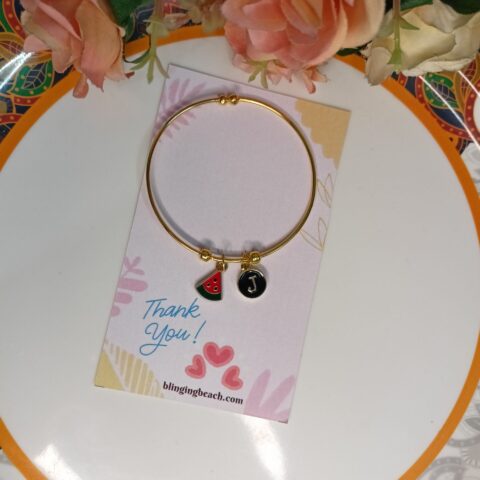 Melon Charm bangle bracelet