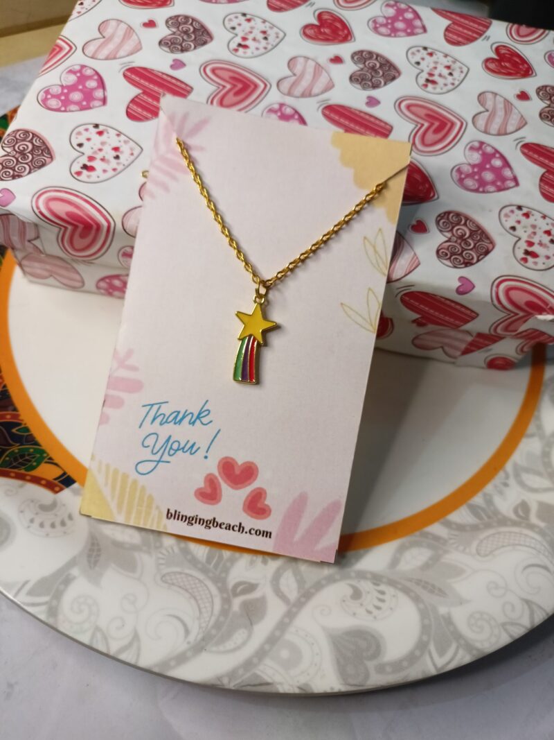 star rainbow charm necklace - Image 2