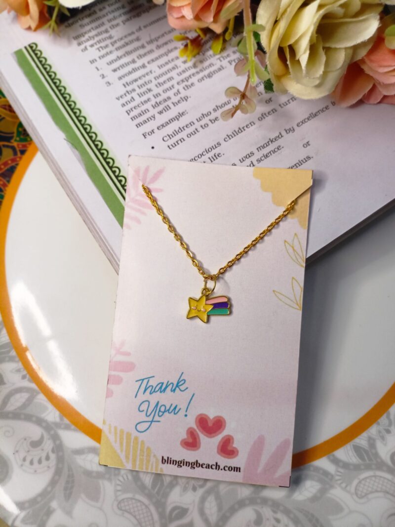 star rainbow charm necklace