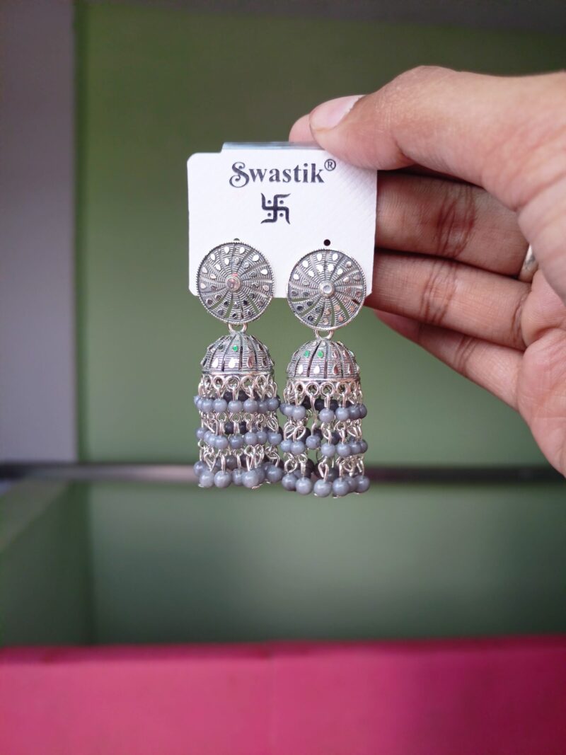 Grey jhumka - Image 2